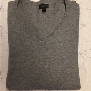 JCrew Gray Cotton-Cashmere Sweater